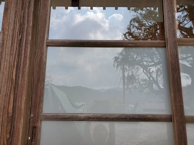 木製建具のガラス修繕