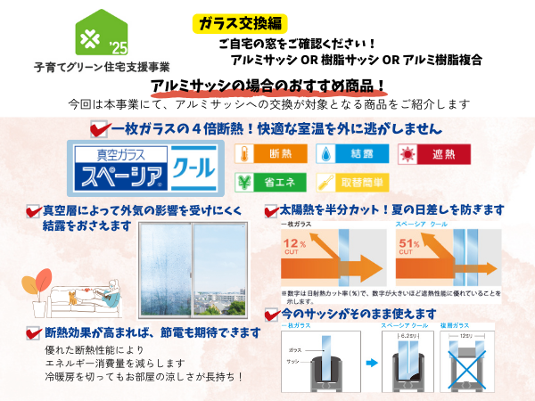 グリーン真空ガラス